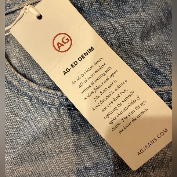 NWT AG Adriano Goldschmied Sandy Denim Mini Skirt Frayed Hem Size 31 - Picture 4 of 9